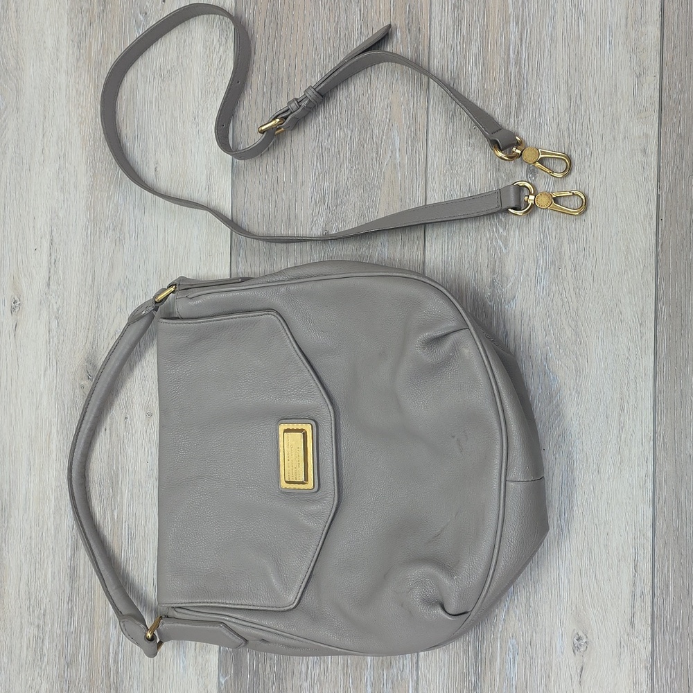 Marc by Marc Jacobs Leather Standard Supply Workwear Crossbody Handbag Taupe - Picture 12 of 15